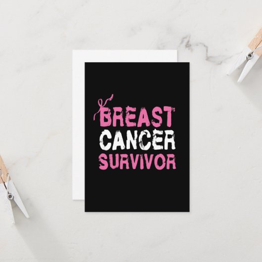 Brustkrebs - Überlebenschance Karte (Vorderseite/Rückseite Beispiel)