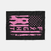 Brustkrebs überlebt das amerikanische Flaggenbewus Fleecedecke (Vorderseite (Horizontal))