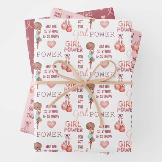 Brustkrebs-Umschlagpapier Geschenkpapier Set (Beispiel)