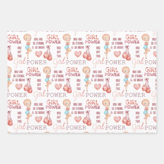 Brustkrebs-Umschlagpapier Geschenkpapier Set (Vorderseite)