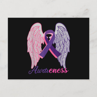Brustkrebs und häusliche Gewalt Ankündigungspostkarte