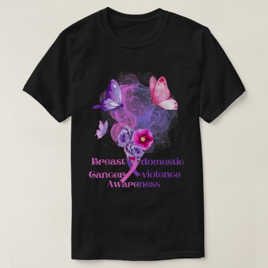 Brustkrebs und Sensibilisierung für die häusliche  T-Shirt (Design vorne)
