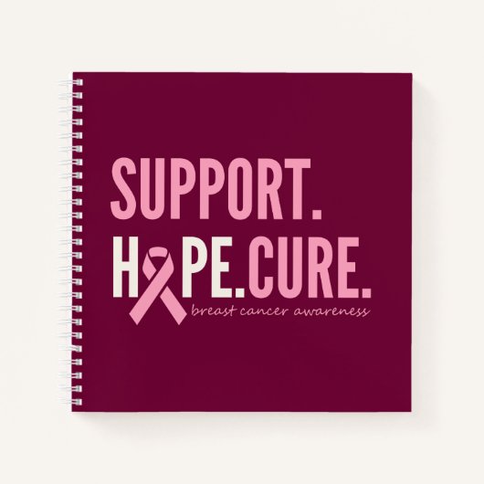 Brustkrebs-unterstützende Hoffnung, Notizbuch-Jour Notizblock (Vorderseite)