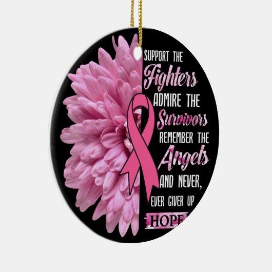 Brustkrebs unterstützt das Geschenk der Kämpfer fü Keramik Ornament (Rechts)