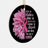 Brustkrebs unterstützt das Geschenk der Kämpfer fü Keramik Ornament (Rechts)