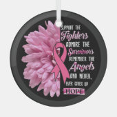 Brustkrebs unterstützt das Geschenk der Kämpfer fü Ornament Aus Glas (Vorderseite)