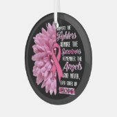 Brustkrebs unterstützt das Geschenk der Kämpfer fü Ornament Aus Glas (Vorderseite links)