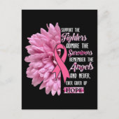 Brustkrebs unterstützt das Geschenk der Kämpfer fü Postkarte (Vorderseite)