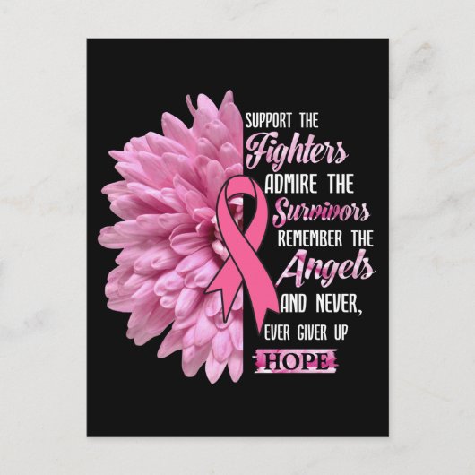 Brustkrebs unterstützt das Geschenk der Kämpfer fü Postkarte (Vorderseite)