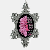 Brustkrebs unterstützt das Geschenk der Kämpfer fü Schneeflocken Zinn-Ornament (Links)