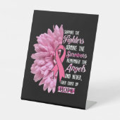 Brustkrebs unterstützt das Geschenk der Kämpfer fü Sockelschild (Vorderseite)