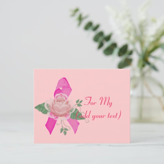 Brustkrebs-Unterstützung Einladung (Stehend Vorderseite)