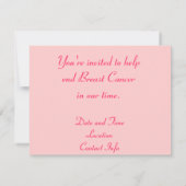 Brustkrebs-Unterstützung Einladung (Rückseite)