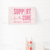 Brustkrebs-Unterstützung Heilung rosa Banner Große (InSitu)