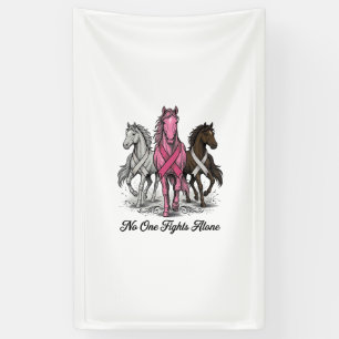 Brustkrebs-Unterstützung Pferd Vektor-Shirt-Design Banner