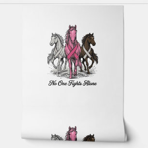 Brustkrebs-Unterstützung Pferd Vektor-Shirt-Design Tapete