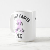 Brustkrebs verlor seine Schlacht an mich | Überleb Kaffeetasse (Vorderseite Links)