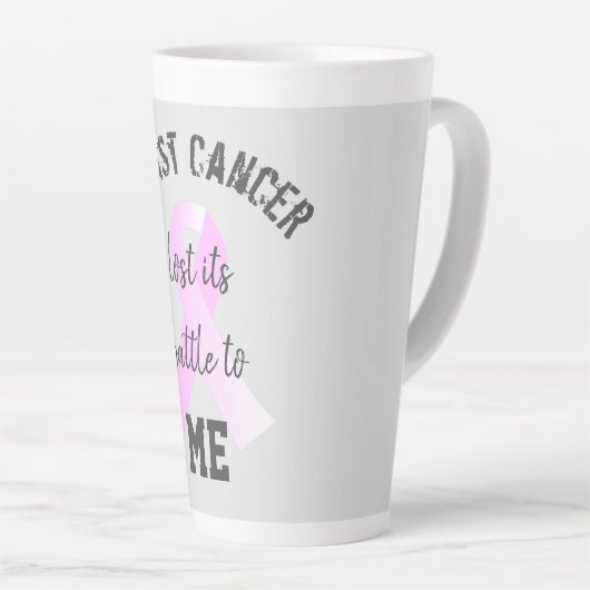 Brustkrebs verlor seine Schlacht an mich | Überleb Milchtasse (Rechte Ecke)