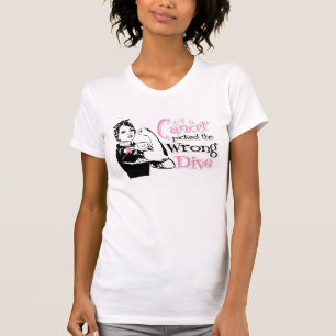 Brustkrebs wählte die falsche Diva aus T-Shirt