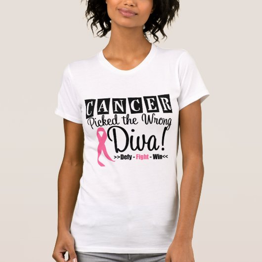 Brustkrebs wählte die falsche Diva v2 aus T-Shirt (Vorderseite)