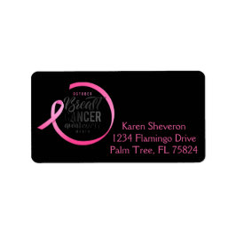 Brustkrebs-Warnmonatsadressen Adressaufkleber