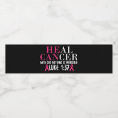 Brustkrebs Wasserflaschenetikett (Einzelnes Label)