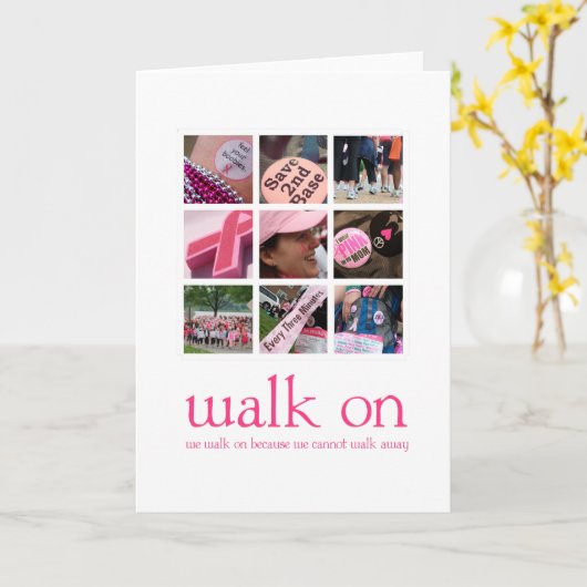 Brustkrebs-Weg-Karten Karte (Gelbe Blume)