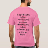 Brustkrebs-Weg-T - Shirt (Rückseite)