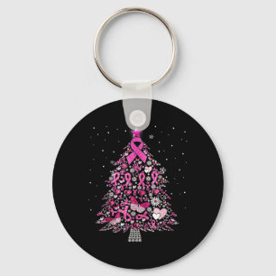 Brustkrebs-Weihnachtsbaum-Schneeflocken-Ornament Schlüsselanhänger