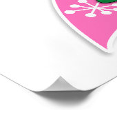 Brustkrebs Weihnachtsleuchten Band Poster (Ecke)