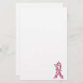 Brustkrebs-Weihnachtslicht-Band Briefpapier (Vorne/Hinten)