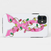 Brustkrebs-Weihnachtslicht-Band Case-Mate iPhone Hülle (Rückseite (Horizontal))