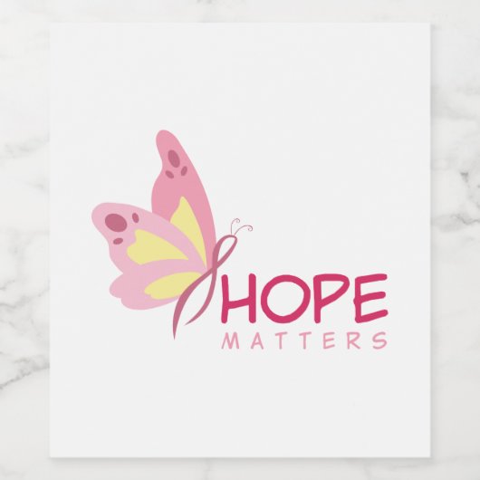 Brustkrebs Weinetikett (Einzelnes Label)