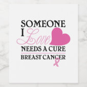 Brustkrebs Weinetikett (Einzelnes Label)