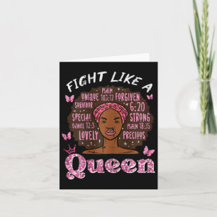 Brustkrebs wie Queen Afro Survivor Aware Karte