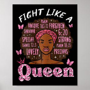 Brustkrebs wie Queen Afro Survivor Aware Poster