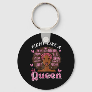 Brustkrebs wie Queen Afro Survivor Aware Schlüsselanhänger
