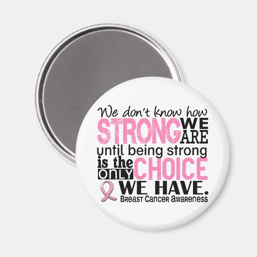 Brustkrebs wie stark wir sind magnet (Vorderseite/Rückseite)