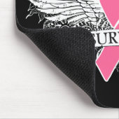 Brustkrebs-Winged SURVIVOR Ribbon Mousepad (Ecke)