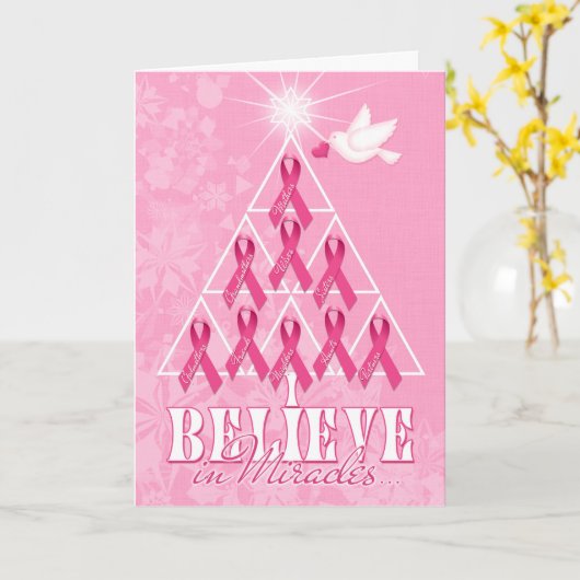 Brustkrebs wird gut rosa Schleimhaut Karte (Gelbe Blume)