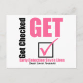 Brustkrebs wird überprüft v3 postkarte (Vorderseite)