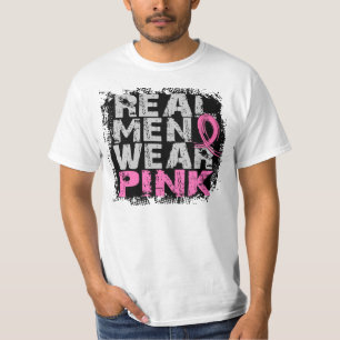 Brustkrebs-wirkliches Herrenbekleidung-Rosa T-Shirt