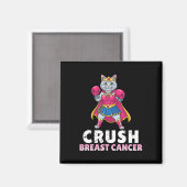 Brustkrebs zerkleinern mit Türkischem Angora Katze Magnet (Vorderseite/Rückseite)
