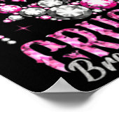 Brustkrebs zerkleinern rosa Bling High Heels Ribbo Poster (Ecke)