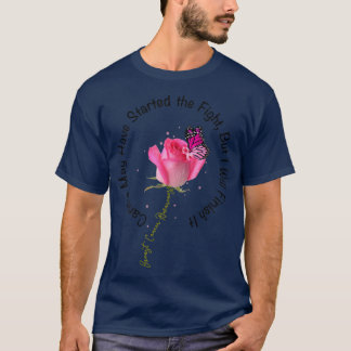 Brustkrebs Zitat Rose Schmetterling Rosa Band Mot T-Shirt