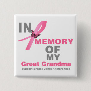 Brustkrebs zum Gedenken an meine große Großmutte Button