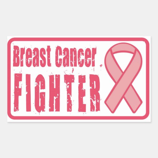 Brustkrebsbekämpfung Rechteckiger Aufkleber (Vorderseite)