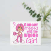 BrustkrebsbekämpfungsGirl 1 Postkarte (Stehend Vorderseite)