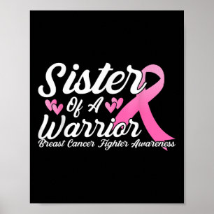 Brustkrebsbekämpfungsisterin eines Kriegers Poster