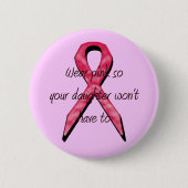 Brustkrebsbewusstsein Button (Vorderseite)